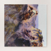 "Wild Horse Hunters" door Charles M Russell Legpuzzel (Horizontaal)