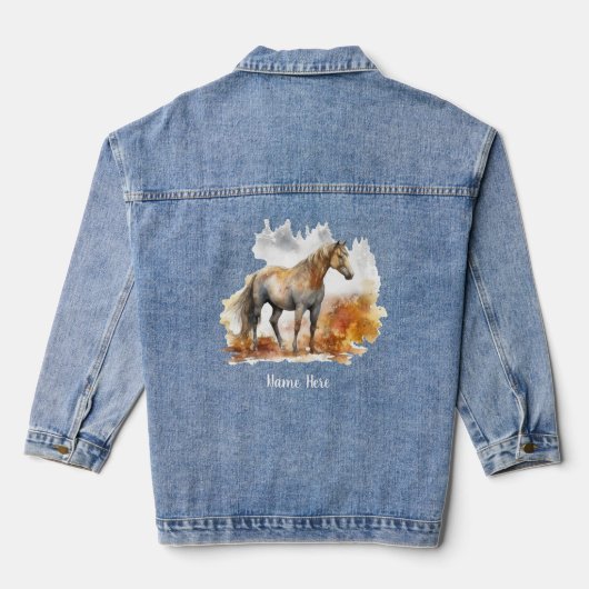Wild Horse No. 1 Gepersonaliseerd Denim Jacket (Achterkant)