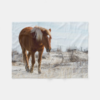 Wild Horse op Dunes Fleece Deken