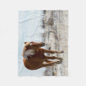Wild Horse op Dunes Fleece Deken (Voorkant)
