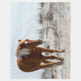Wild Horse op Dunes Fleece Deken