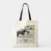 Wild Horse Picasso westerne Cowgirl Boho Canvas ta Tote Bag (Achterkant)