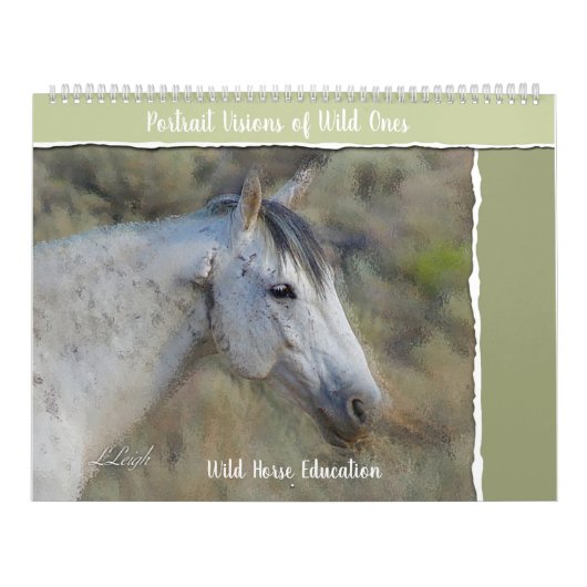 Wild Horse Portret, grote agenda Kalender (Hoes)