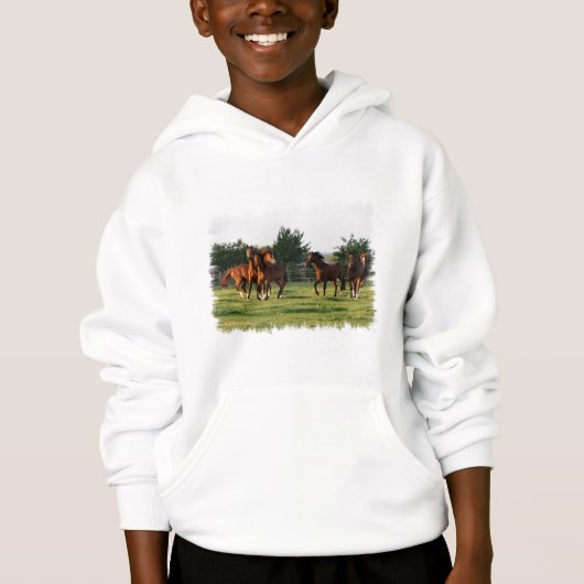 Wild Horse Roundup Hooded Kind Sweatshirt (Voorkant)