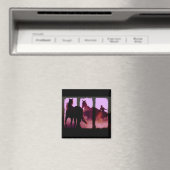 Wild Horse Roundup Triptych Magneet (Insitu (Vaatwasser))