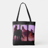 Wild Horse Roundup Triptych Tote Bag (Achterkant)
