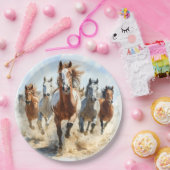 Wild Horse Stampede Papieren Bordje (Feest)