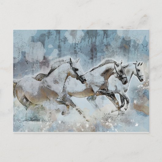 Wild Horse Stampede Western Briefkaart (Voorkant)