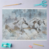 Wild Horse Stampede Westerne ontkoppeling Art Tissuepapier (Craft)