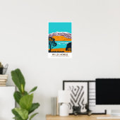 Wild Horse State Recreation Area Nevada Retro Poster (Thuiskantoor)