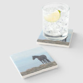 Wild Horse Stenen Onderzetter (Zijkant)