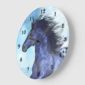 Wild Horse Wall Clock Grote Klok (Hoek)