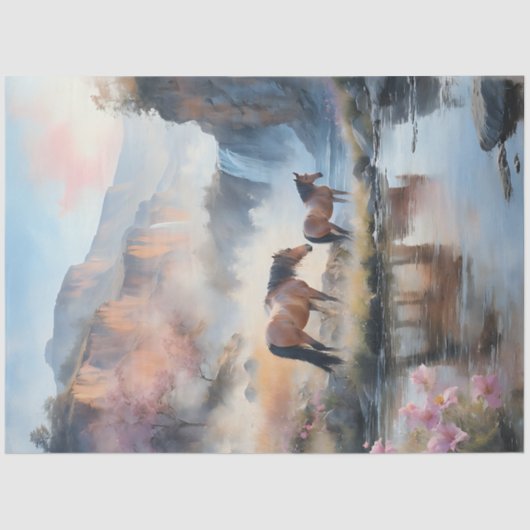 Wild Horse Waterfall Tissuepapier (Voorkant)