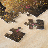 Wild Horse Zwarte Hengst Mustang Legpuzzel (Zijkant)