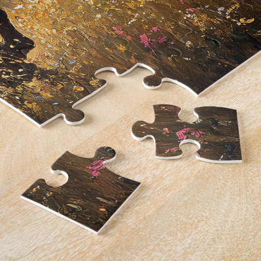 Wild Horse Zwarte Hengst Mustang Legpuzzel (Zijkant)