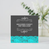 Wild Horses  Chalkboard Wedding Kaart (Staand voorkant)