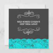 Wild Horses  Chalkboard Wedding Kaart (Voorkant)