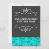 Wild Horses  Chalkboard Wedding Kaart (Voorkant)
