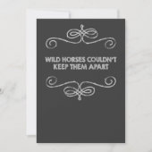 Wild Horses  Chalkboard Wedding Kaart (Voorkant)