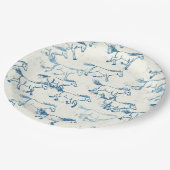 Wild Horses Indigo Papier Borden Papieren Bordje (Gekanteld)