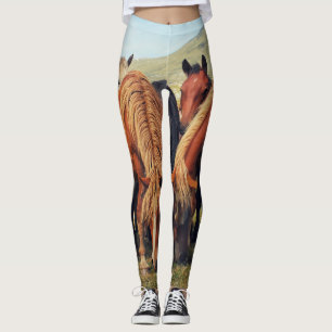 Wild Horses Livno Natuur Scène Leggings