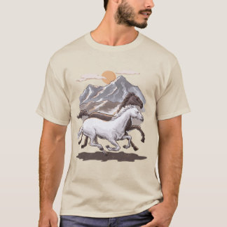 Wild Horses Mountain zonsondergang T-shirt