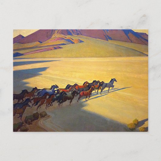Wild Horses of Nevada door Maynard Dixon Briefkaart (Voorkant)