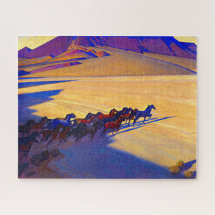 Wild Horses of Nevada door Maynard Dixon Legpuzzel