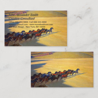 Wild Horses of Nevada door Maynard Dixon Visitekaartje