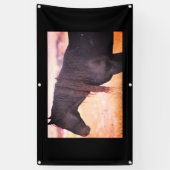 WILD HORSES ONAQUI MOUNTAINS BANNER W/GROMMET (Verticaal)