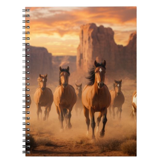 Wild Horses out West - Journal or Notebook Notitieboek (Voorkant)