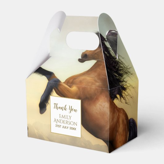 Wild HORSES Party Supplies Equestrian - ADD PHOTO Bedankdoosjes (Voorkant Zijde)