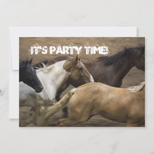 Wild Horses Party uitnodiging (Voorkant)