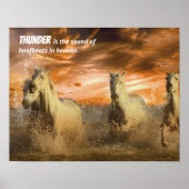 Wild Horses Poster met Quote (Voorkant)