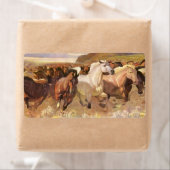 Wild Horses Run Stampede Art Address Label (Insitu)
