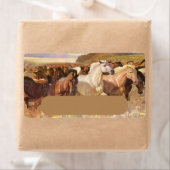 Wild Horses Run Stampede Art Address Label (Insitu)