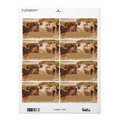 Wild Horses Run Stampede Art Address Label (Full Sheet)