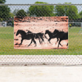 WILD HORSES RUNNING  BANNER W/ GROMMET (Insitu)