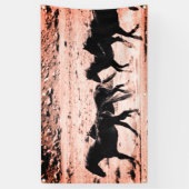 WILD HORSES RUNNING  BANNER W/ GROMMET (Verticaal)