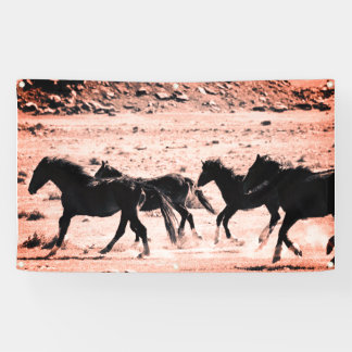 WILD HORSES RUNNING BANNER W/ GROMMET