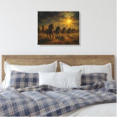 Wild Horses Running Canvas Afdruk (Insitu (Slaapkamer))