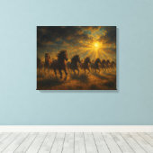 Wild Horses Running Canvas Afdruk (Insitu (Houten vloer))
