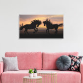Wild Horses Silhouette Canvas Afdruk (Insitu (Woonkamer))