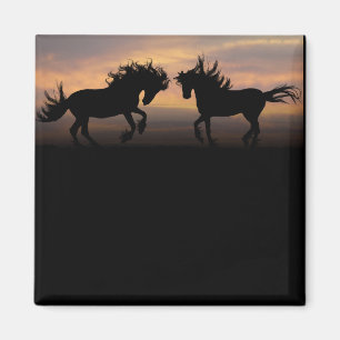 Wild Horses Silhouette Magneet