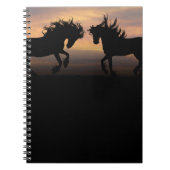 Wild Horses Silhouette Notitieboek (Voorkant)