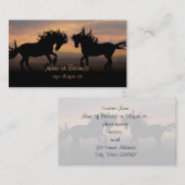Wild Horses Silhouette Visitekaartje (Voorkant / Achterkant)