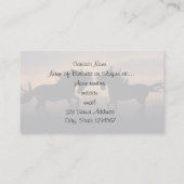 Wild Horses Silhouette Visitekaartje (Achterkant)