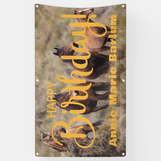 Wild Horses Verjaardagsfeest Banner (Verticaal)