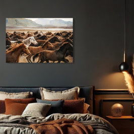 Wild Horses Waterverf Art Print
