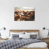 Wild Horses Waterverf Art Print (Insitu (Slaapkamer))